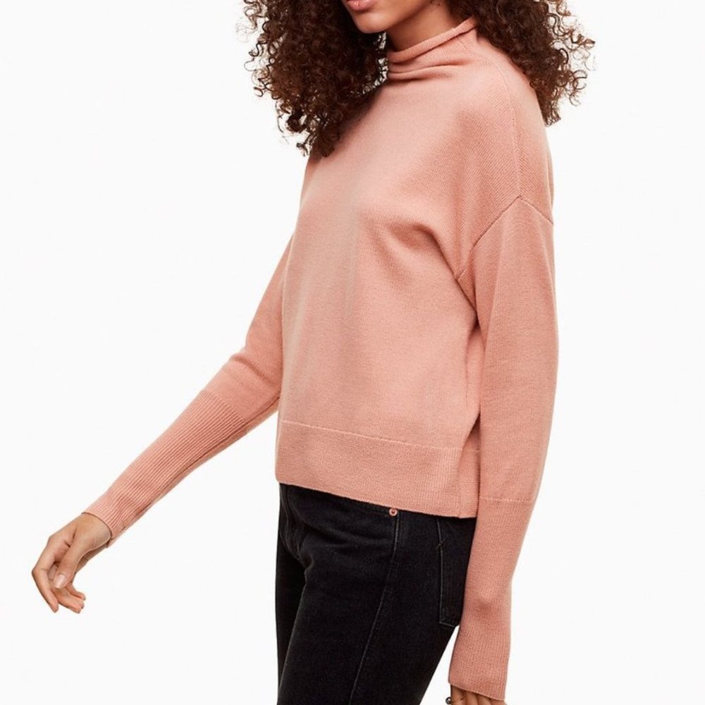 aritzia wilfred cyprie sweater in blush